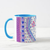 Coeurs et café Rose Mug (Gauche)