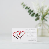 Coeurs et carte de visite d'amour (Debout devant)