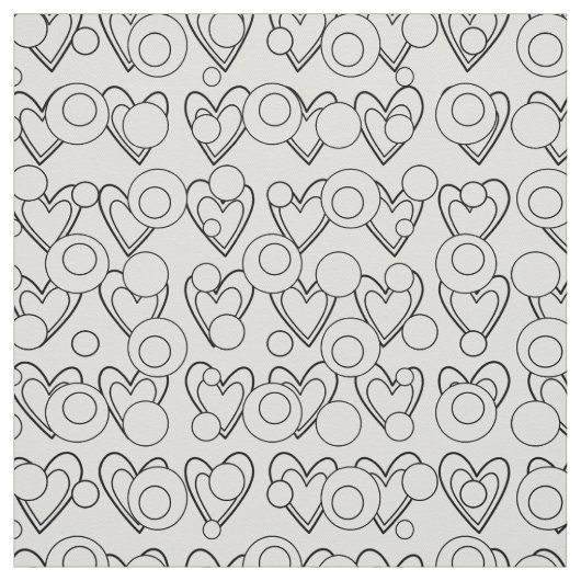 Coeurs et cercles Tissu (Échantillon)
