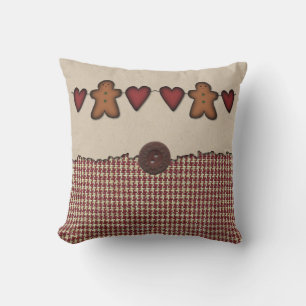 Coeurs et coussin de bonhommes en pain d'épice