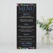 Coeurs et étoiles - Carte de menu Mariage (Debout devant)