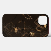 Coeurs et étoiles - Chocolat et coque ipad d'or (Verso (horizontal))