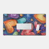 Coeurs et étoiles dessinés à la main (Clavier et souris)