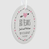 Coeurs et flèches Anniversaire Mariage personnalis (devant)