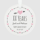 Coeurs et flèches Anniversaire Mariage personnalis (dos)
