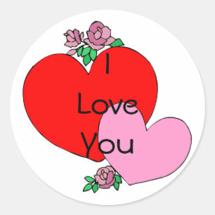 Coeurs et fleurs Stickers