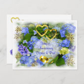 COEURS ET HYDRANGEAS ~ Carte postale (Devant / Derrière)