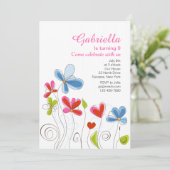 Coeurs et invitation de fleurs (Debout devant)