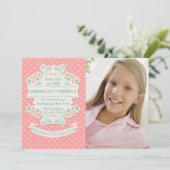 Coeurs et invitation de photo de fleurs (Debout devant)