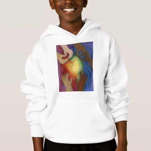 Coeurs et mains Aimer Diversité Art Sweat - shirt (Devant)