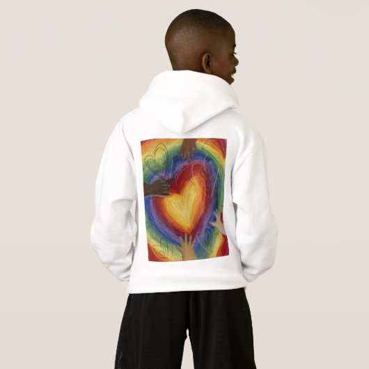 Coeurs et mains Aimer Diversité Art Sweat - shirt  (Dos entier)