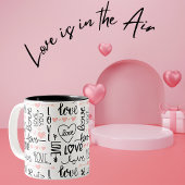 Coeurs et messages d'amour Mug en céramique à deux