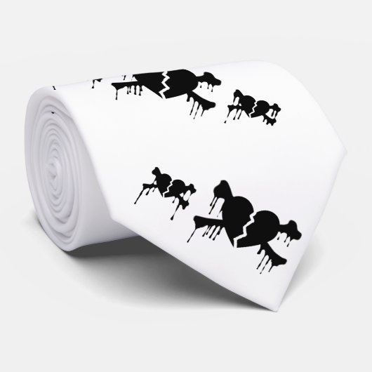 Coeurs et os Cravate de la Saint-Valentin (Roulé)