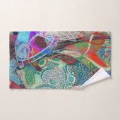 Coeurs et Paisley (Serviette à main)