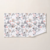 Cœurs et papillons floral (Serviette à main)
