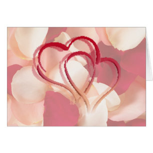 coeurs et pétales de rose