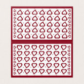 Coeurs et petits points Rouge et blanc Aimer Vous  (Outside Unfolded)