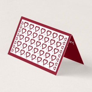 Coeurs et petits points Rouge et blanc Aimer Vous