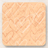 Coeurs et points arrière - plan, dessous de verre (Devant)