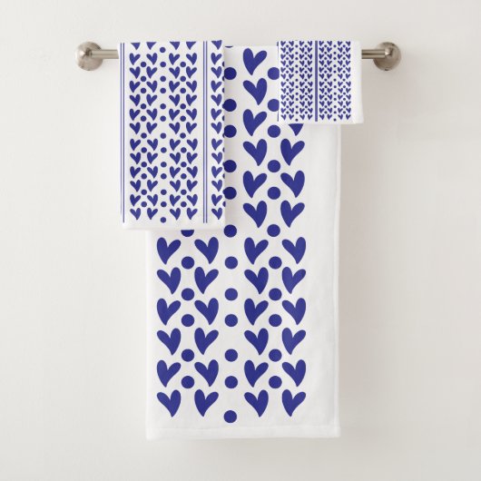 Coeurs et rayures bleus (En situation)