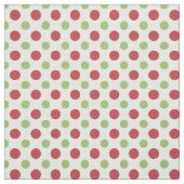 Coeurs et Rose Rouge Vert Blanc Pois Tissu (Échantillon)