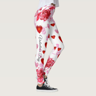 Coeurs et Roses pour les Leggings de la Saint Vale