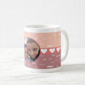 Coeurs et tasse de Coffe de cadre de photo (Devant droit)