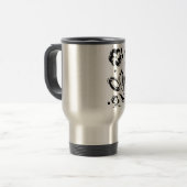 Coeurs et tasse de voyage de fleurs (Devant gauche)