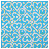 Coeurs et tissu fait sur commande bleu de (Échantillon)