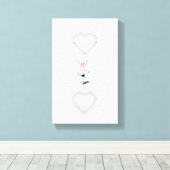 Coeurs et toile fille Ballerina Imprimer (Insitu (Plancher de Bois))