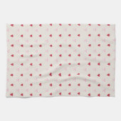 Coeurs et vaches Coquette Motif Serviette de cuisi (Horizontal)