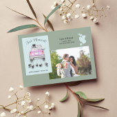 Coeurs et voiture /Juste marié Faire-part Mariage