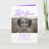 Coeurs éternellement programme funéraire violet bl (Devant)