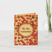 Coeurs feuille d'automne - Carte Saint-Valentin (Devant)