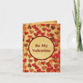 Coeurs feuille d'automne - Carte Saint-Valentin (Devant)