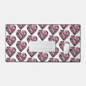 Coeurs fleuris en noir (Clavier et souris)