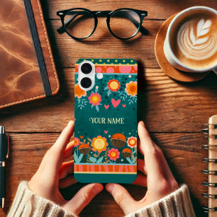 Coeurs floraux gras mignon Inspirivity Nom Coque