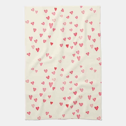 Coeurs gonflables Serviette de cuisine 16" x 24" (Vertical)