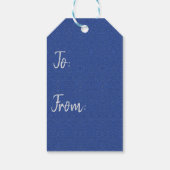 Cœurs Gris, Aspect Jean Bleu, Étiquette de Cadeau (Dos)