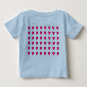 Coeurs - Grossissant T-shirt bébé d'amour (Dos)