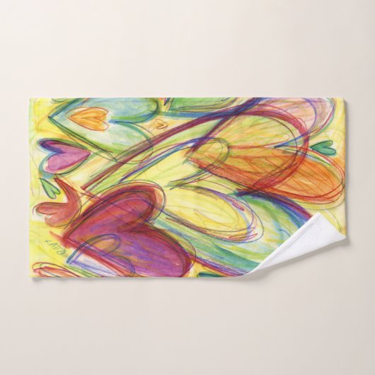 Coeurs guérisseurs Art serviette main (Serviette à main)