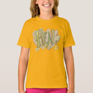 Coeurs guérisseurs Word Art Inspirationnel T-shirt