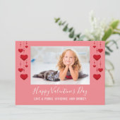 Coeurs Heureuses Saintes-Valentin Carte photo plat (Debout devant)