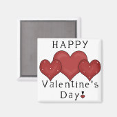 Coeurs Heureuses Saintes-Valentin D7 - Aimant frig (Recto/Verso)