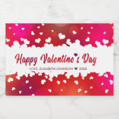 Coeurs Heureuses Saintes-Valentin - Étiquette alim (Étiquettes simples)