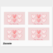 Coeurs Heureuses Saintes-Valentin Stickers minimal (Feuille)
