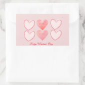 Coeurs Heureuses Saintes-Valentin Stickers minimal (Sac)