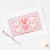 Coeurs Heureuses Saintes-Valentin Stickers minimal (Enveloppe)