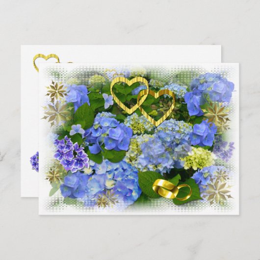 COEURS & HYDRANGEAS ~ Carte postale (Devant / Derrière)