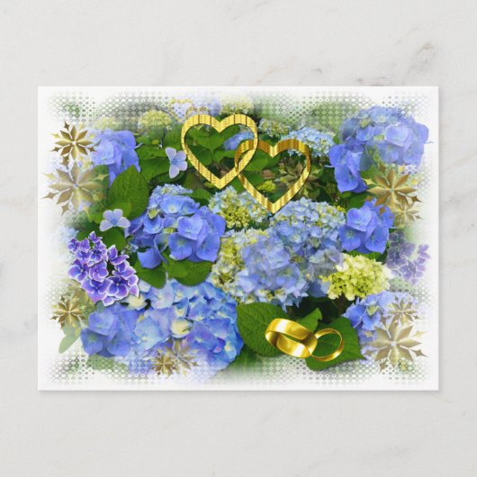 COEURS & HYDRANGEAS ~ Carte postale (Devant)